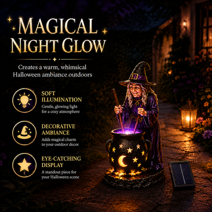 🪄Solar Witch Cauldron Garden Light