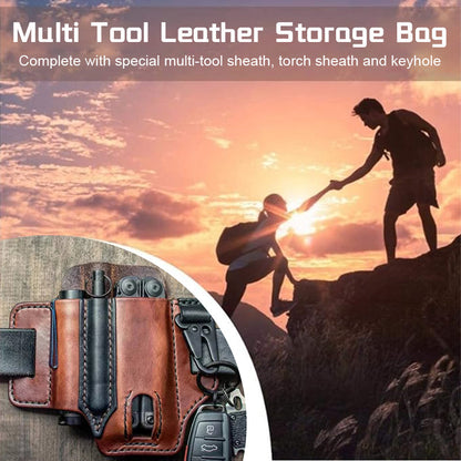 Leather tool belt pouch – multifunctional storage