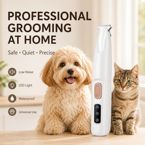 🐶✨ Quiet & Gentle Pet Grooming Trimmer – Paws, Ears & Sensitive 🐾