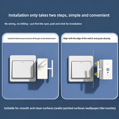 🔥Black Friday Deal｜2 In 1 Wireless Intelligent Button Lazy Remote Control Switch Light On Panel