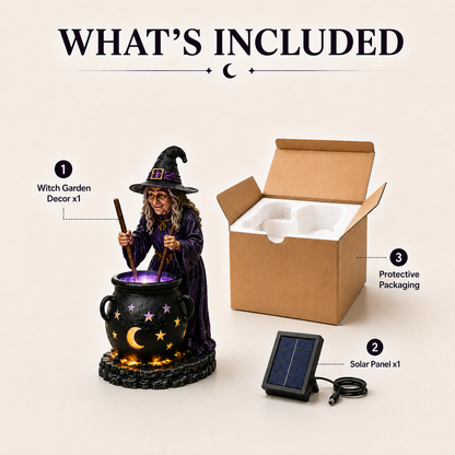 🪄Solar Witch Cauldron Garden Light