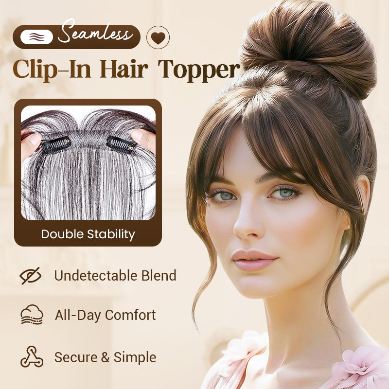 🎁 Limited Time Half Price - Seamless Clip-In Hair Topper 🥰