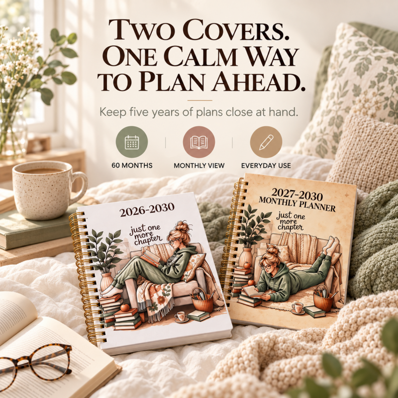 📚 2026–2030 5-Year Planner | Long-Term Monthly Organizer & Goal Planning Log Book for Work, School & Everyday Life