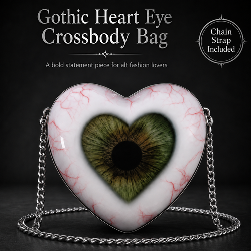 🔥Gothic Heart Eye Statement Crossbody Bag
