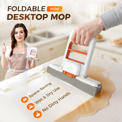 🧼 LIMITED-TIME 50% OFF ✨ Foldable Mini Mop — No-Mess Squeeze, Wipes Any Surface