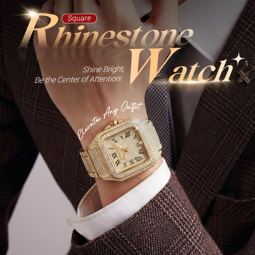 ⏳Time-Limited Special⏰Luxury Square Rhinestone Watch – Elegant Sparkle for Every Occasion✨