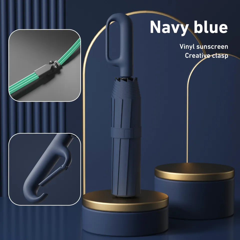 📢📢50% OFF !!☔Portable Automatic Folding Umbrella-Windproof Waterproof with Loop Buckle