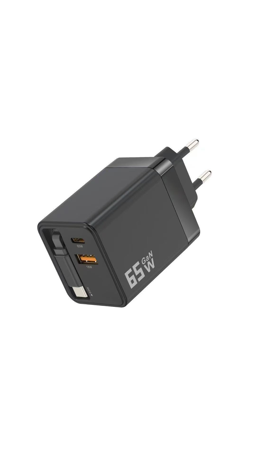 ⏳50% OFF💥65W Fast Charging Phone Charger Block with Retractable 80cm Type-C Cable