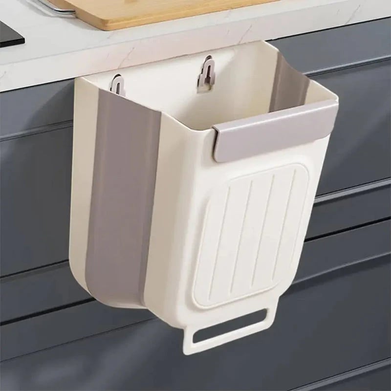 Bote de basura plegable multiusos para colgar en la cocina