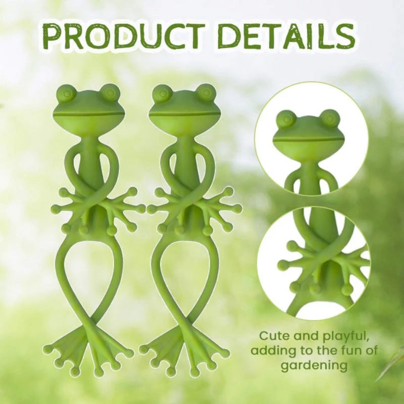 Soportes decorativos para plantas con forma de rana