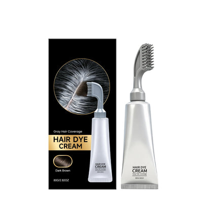 ✨Built‑in Comb Hair Dye Cream🪮Portable At‑Home Hair Color For Even Shiny Hair Touch‑Up