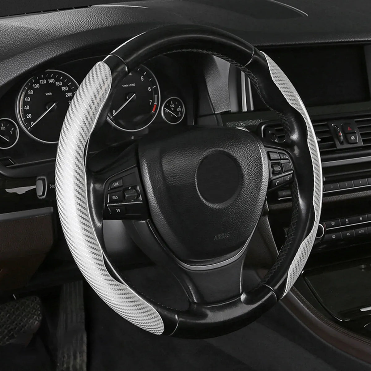 🎉Non-Slip Half Cover Car Steering Wheel Protector | Easy Clip On Installation
