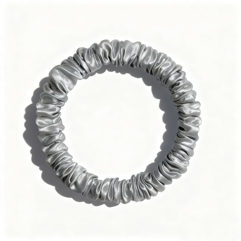 6Pcs Silk Hair Ties Small Silk Scrunchies for Women Girls Thin Skinny Hair Sleep Scrunchies No Damage