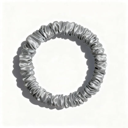 6Pcs Silk Hair Ties Small Silk Scrunchies for Women Girls Thin Skinny Hair Sleep Scrunchies No Damage