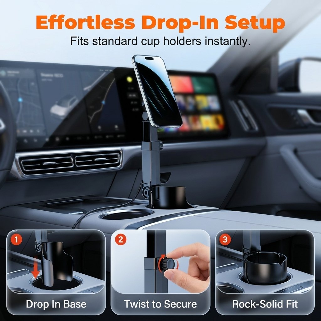 48% off | 🔥Car cup holder and phone holder