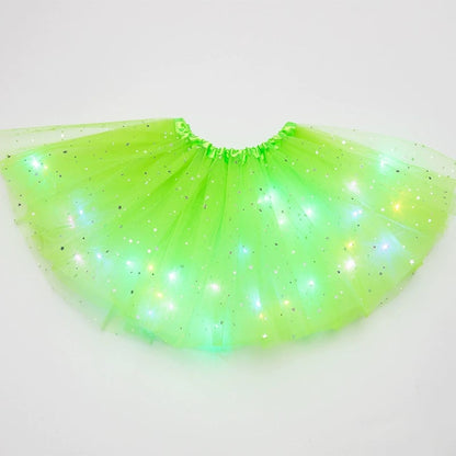 Final Clearance!🌟 Princess Glow LED Skirt | Soft, Safe & Stretchy for All-Day Play– Last Chance at This Price!