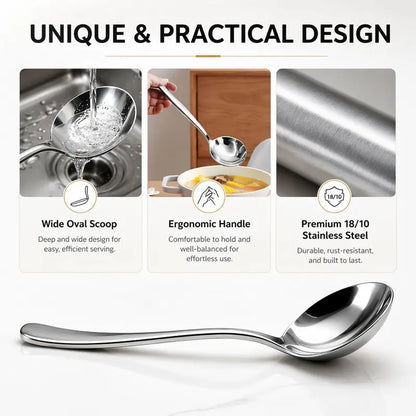 🍲✨ Stainless Steel Soup Spoon Set