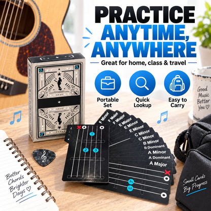 🎉🎸✨ Guitar Chord Cards — Learn Chords Faster & Master Your Guitar Skills Easier!