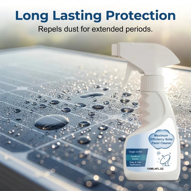 🔥Hot Sale 49% OFF🔥 Solar Panel Cleaner Spray – High-Efficiency, Streak-Free, Biodegradable, 32oz Makes 150Gal ☀️