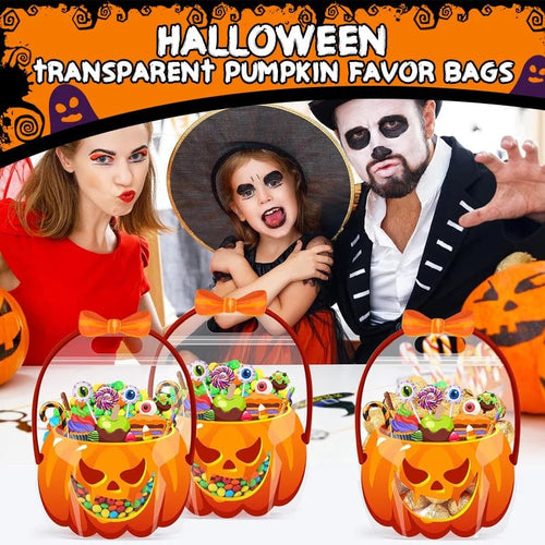 🎃10/30/50 Pcs Halloween Plastic Goodie Bags, Trick or Treat Candy Bags