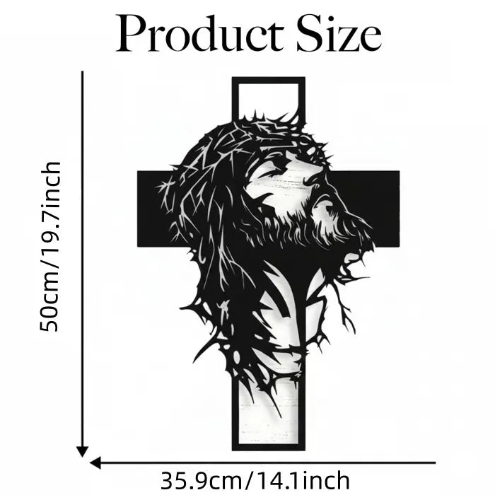 🔥🔥Jesus Cross Iron Sign Christ Wall Art Decor✝️🖼️ Elevate Your Space with Spiritual Elegance 🙌✨