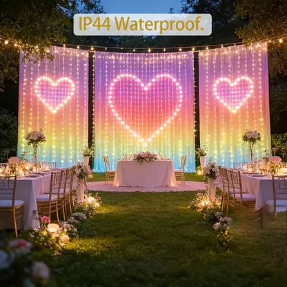 🎄Christmas Early Sale 60% OFF 💡Smart RGB Pixel Curtain Lights – App-Controlled Animated Holiday Display for Balcony & Window Decor