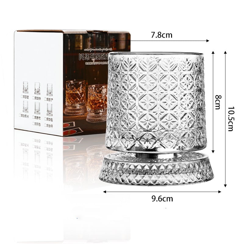 Luxury 360° Spinning Crystal Glass, elegant European-style bar supplies and gifts.