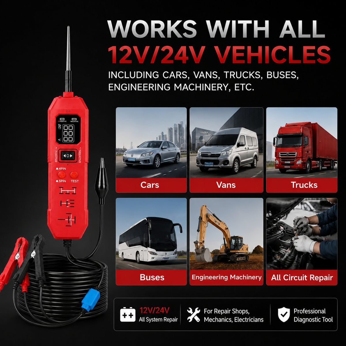 ⚡ 3-in-1 Power Circuit Probe Tester