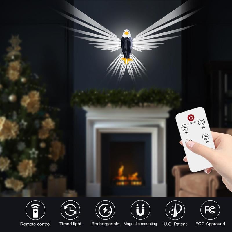 🦉Eagle-Shaped Wall Lamp | LED Magnetic Night Light | Cool Room Decor💡