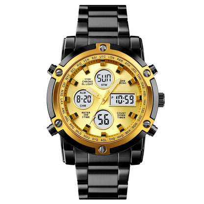 Reloj Militar Impermeable para Hombre – Analógico-Digital, Acero Inoxidable y Resistente a los Golpes 🛡️