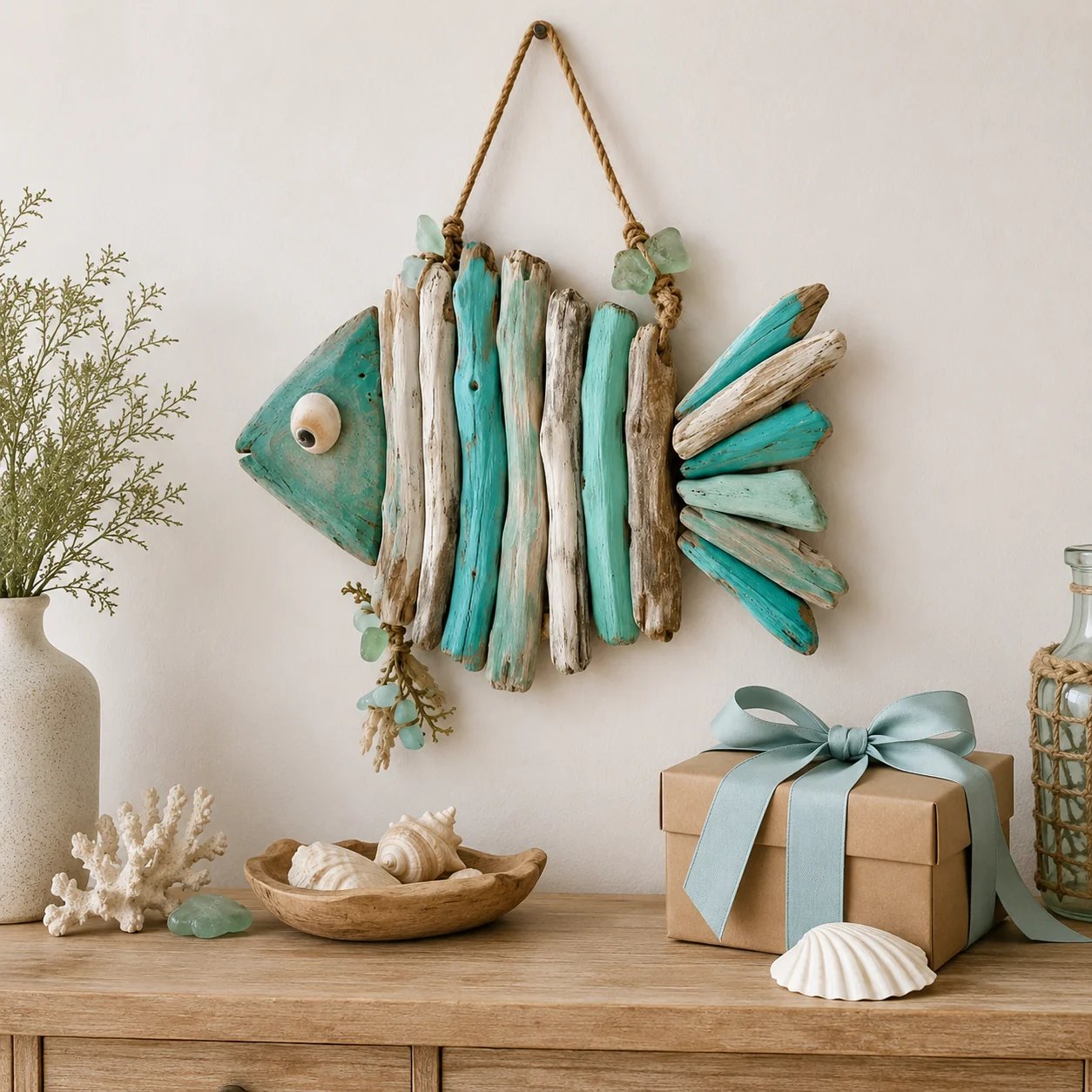 Handcrafted LED Coastal Fish Wall Art