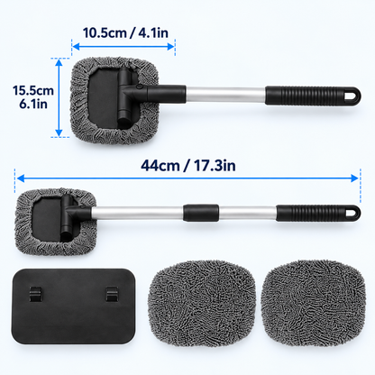 🥳2026 HOT SALE🥳💞50K+ SOLD! 🧲🌀 50% OFF! Dual Magnetic Car Window Cleaner – cleans both sides in one pass, extendable handle & reusable microfiber cloths. Streak-free glass, inside & out! 🚗✨
