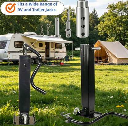 🔧 Heavy Duty Trailer Jack Drill Adapter, Fits 1-Inch Drive Shaft & 1/2-Inch Drill Socket, Ideal for RV Camper Dump Trailer