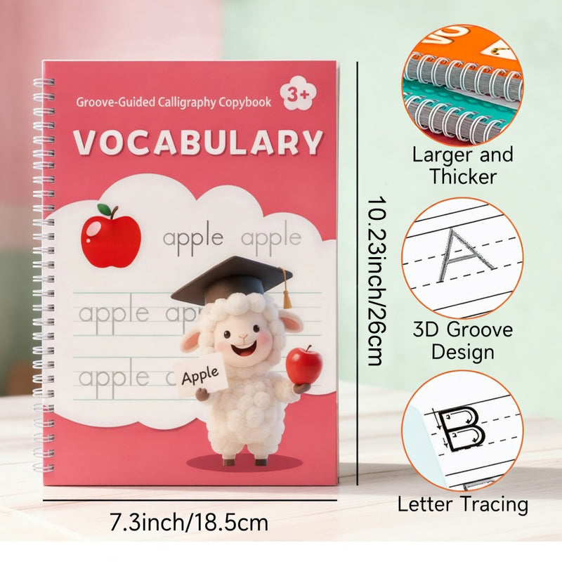🔥 50% OFF!! ✍️ Magic Grooved Copybook Writing Practice Set – Reusable, Fun & Helps Improve Handwriting 📚✨