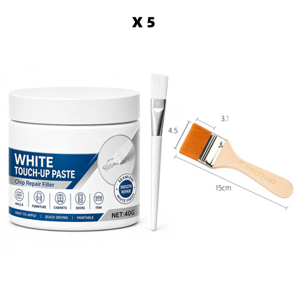 White Furniture Touch-Up Paste with Brush
