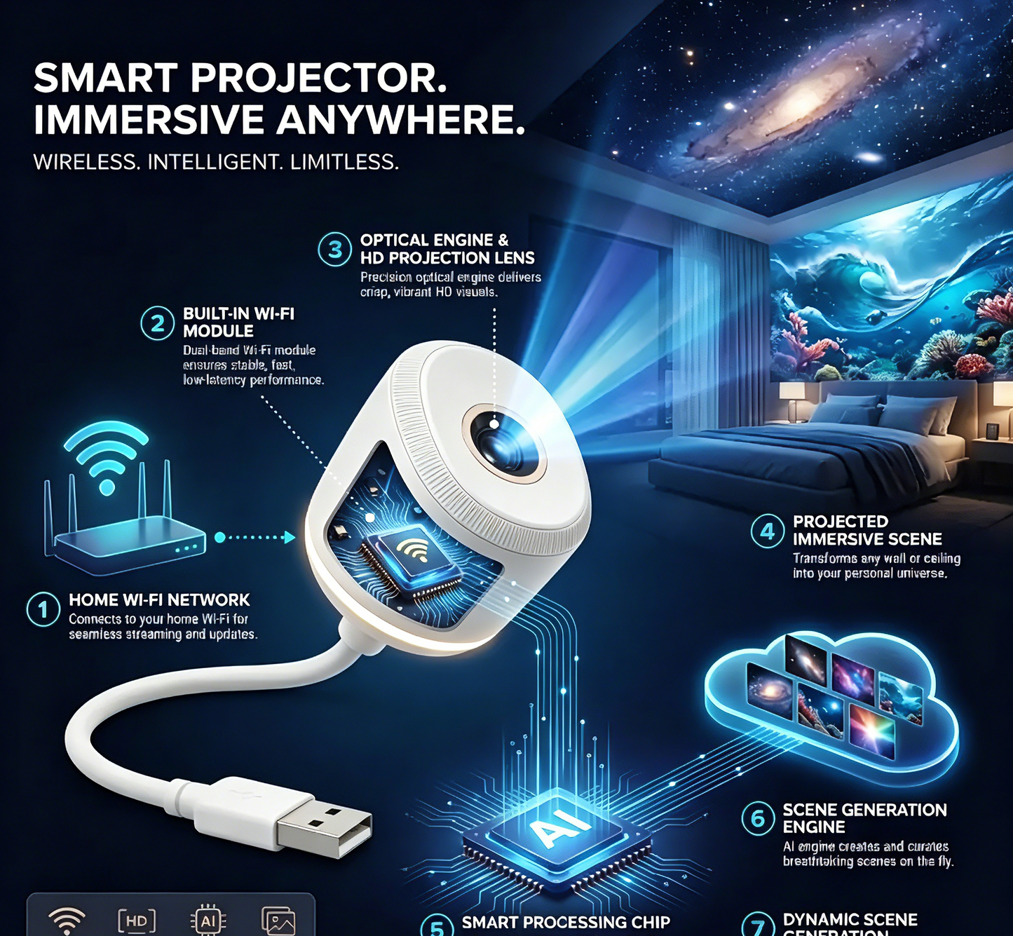 Night Light Projector