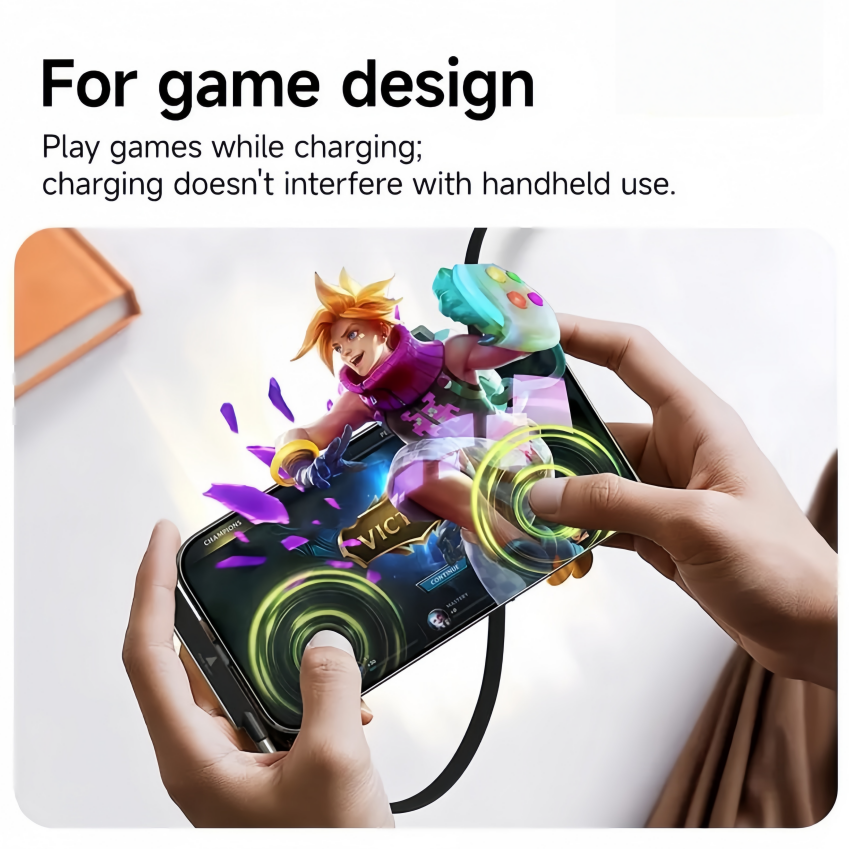 Cable de carga 2 en 1 desmontable con SuperCharge de 240 W y soporte invisible giratorio de 360°