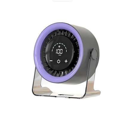💥[Heatwave Essential] Desk Fan with LED Display USB Powered Portable 100 Speeds 120' Tilt Quiet Long Battery Life Oscillating Table Fan for Bedroom Office Home Camping