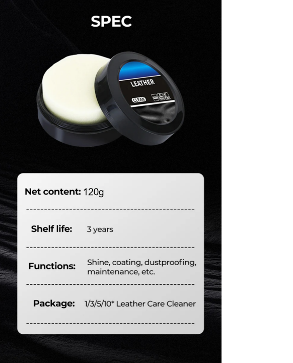 Leather Care Cleaning Cream - Deep Nourishing & UV Protection for Prolonged Leather Life