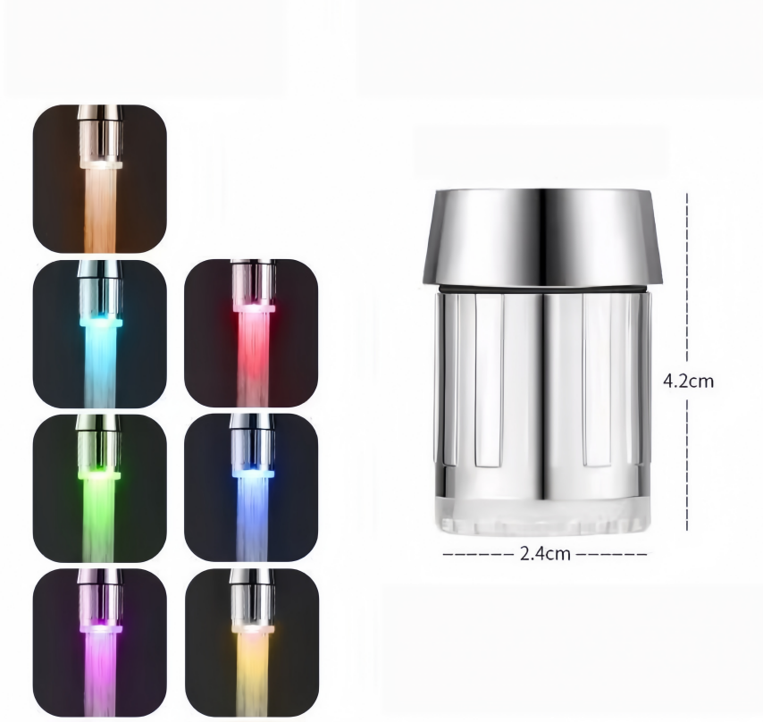 7-Color LED Stream Color Changing Water Faucet