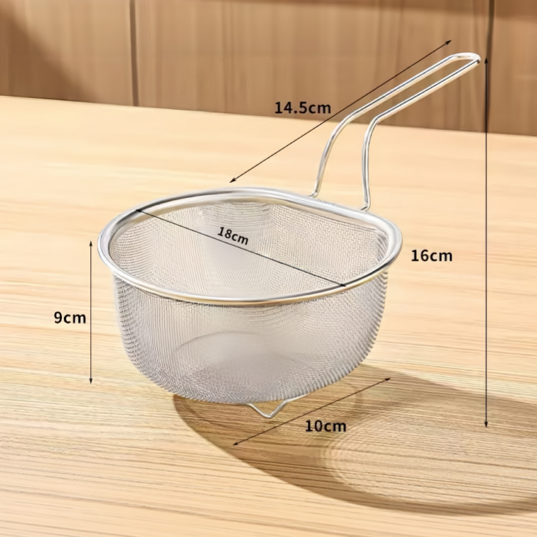 ⏰Stainless Steel Sieve with Handle🥄🫕