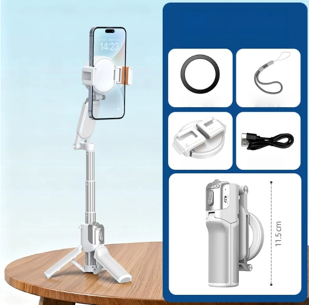 📸 Zoomable Magnetic Palm Grip | Selfie Stick & Tripod
