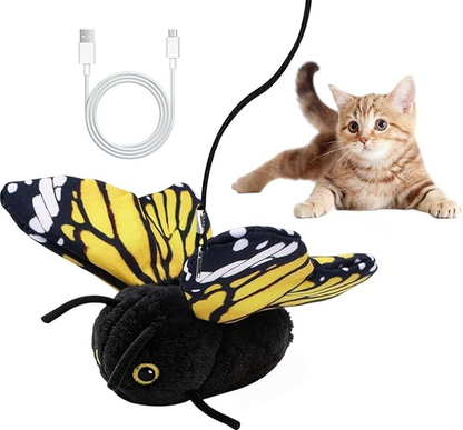 🦋 Fluttering Electric Butterfly Cat Toy | Interactive Moving Playmate for Indoor Kitties