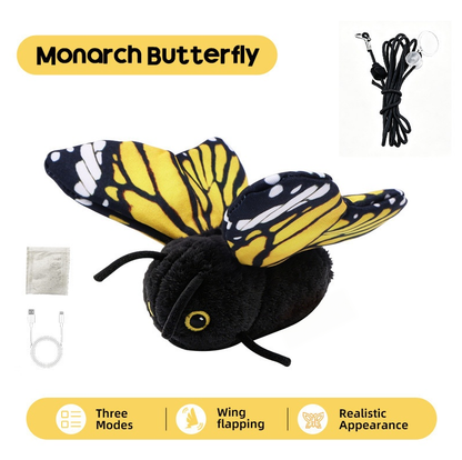 🦋 Fluttering Electric Butterfly Cat Toy | Interactive Moving Playmate for Indoor Kitties