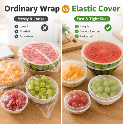 🔥100PCS Disposable Stretch Food Covers for Bowls & Plates