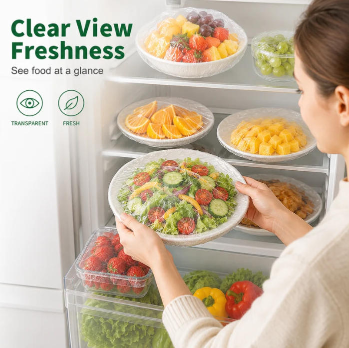 🔥100PCS Disposable Stretch Food Covers for Bowls & Plates