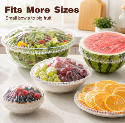 🔥100PCS Disposable Stretch Food Covers for Bowls & Plates