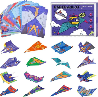 ✈️ Paper Airplane Kit for Kids – 16 Origami Flight Designs