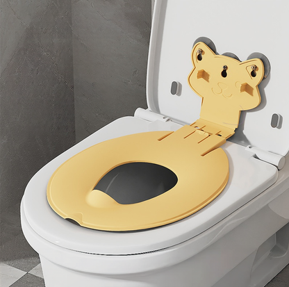 🐻 Flip-Down Toddler Toilet Training Seat – Cleaner, Easier Potty Training