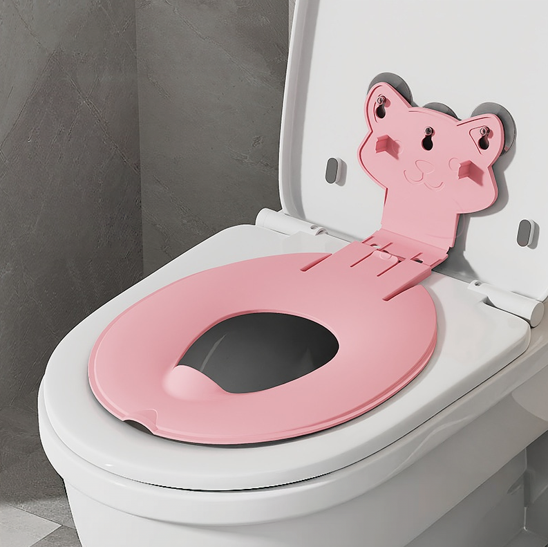 🐻 Flip-Down Toddler Toilet Training Seat – Cleaner, Easier Potty Training